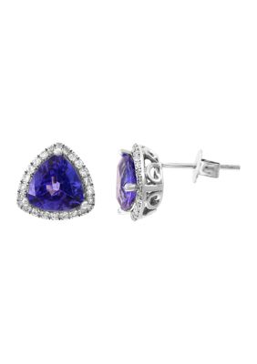Effy Diamond And Tanzanite Earrings In 14K White Gold -  0607649647322