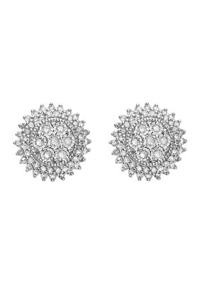 Effy 3/8 Ct. T.w. Diamond Earrings In Sterling Silver