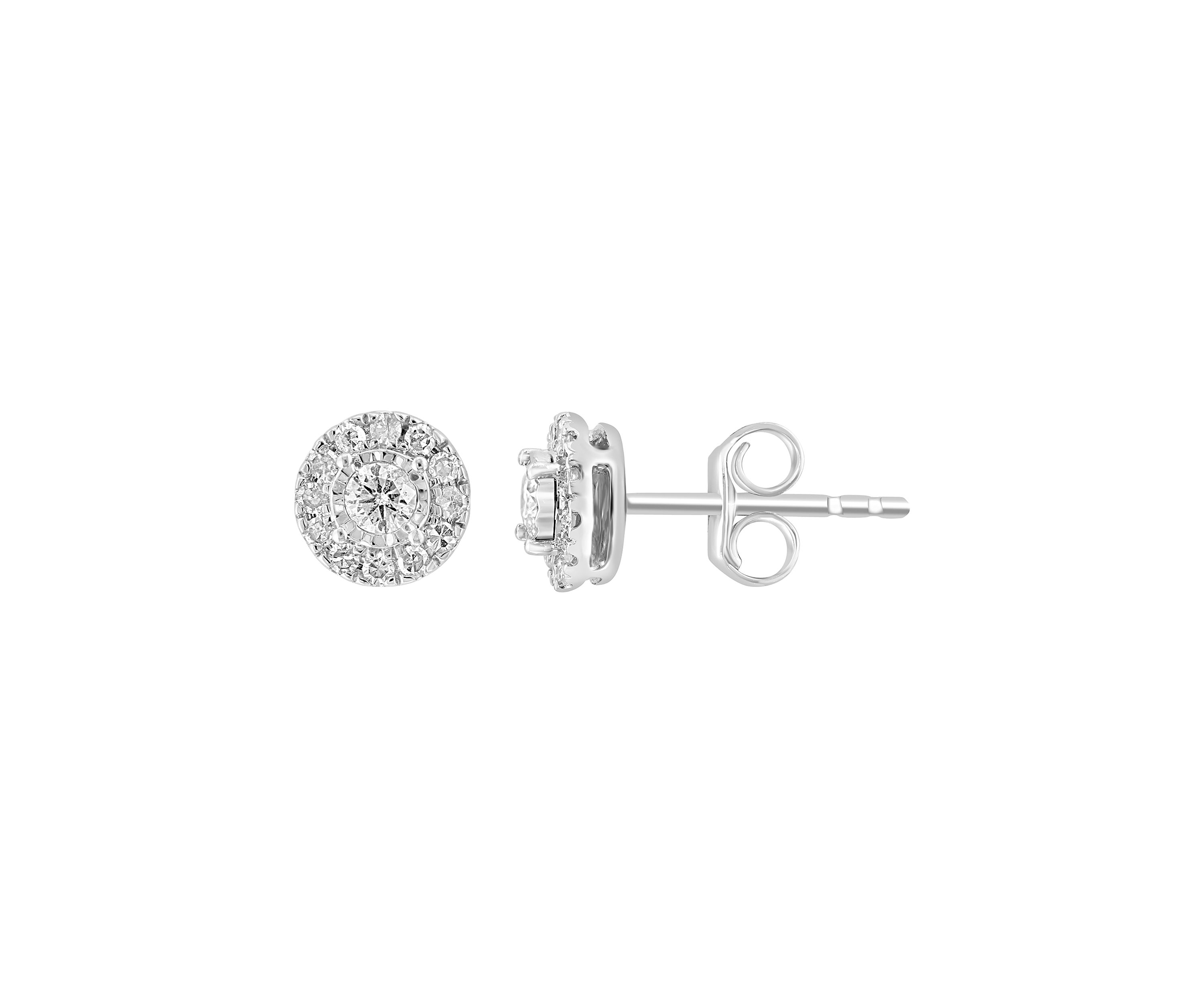 1/3 ct. t.w. Diamond Miracle Stud Earrings in Sterling Silver