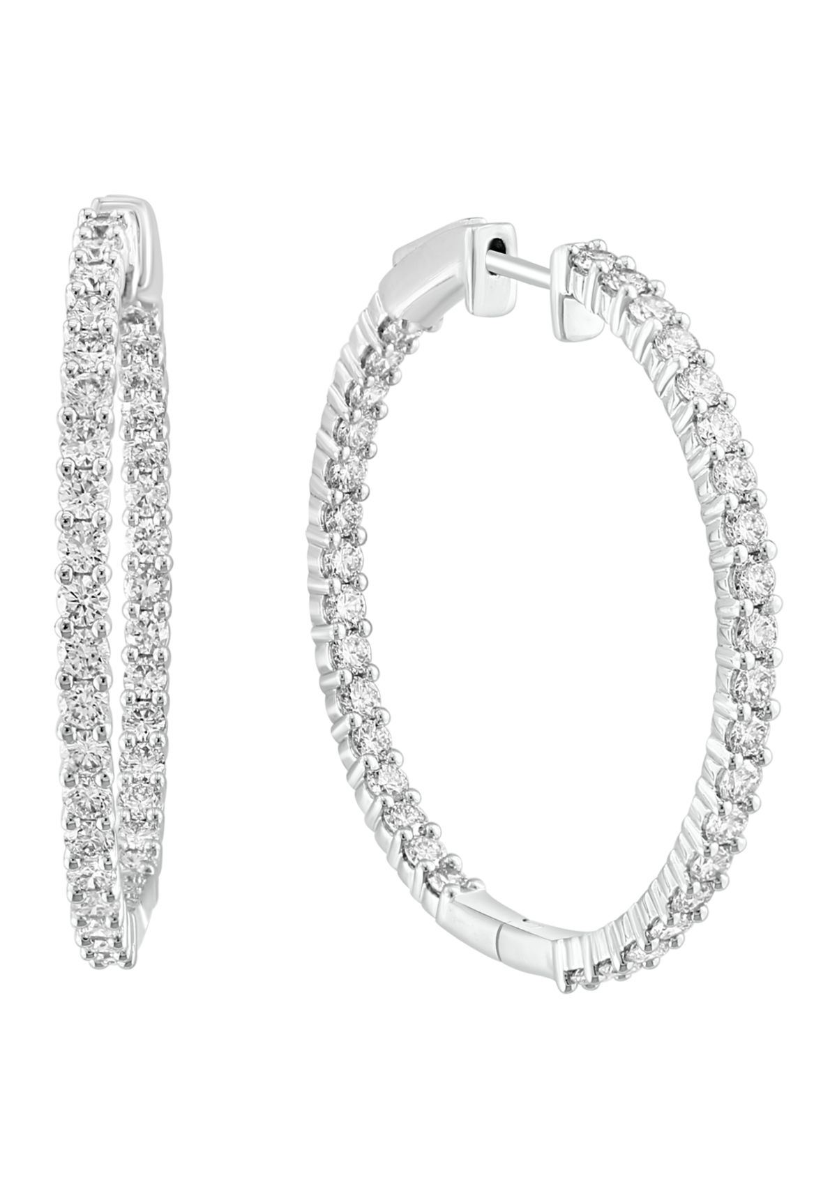 3/8 ct. t.w. Diamond Miracle Hoop Earrings in Sterling Silver