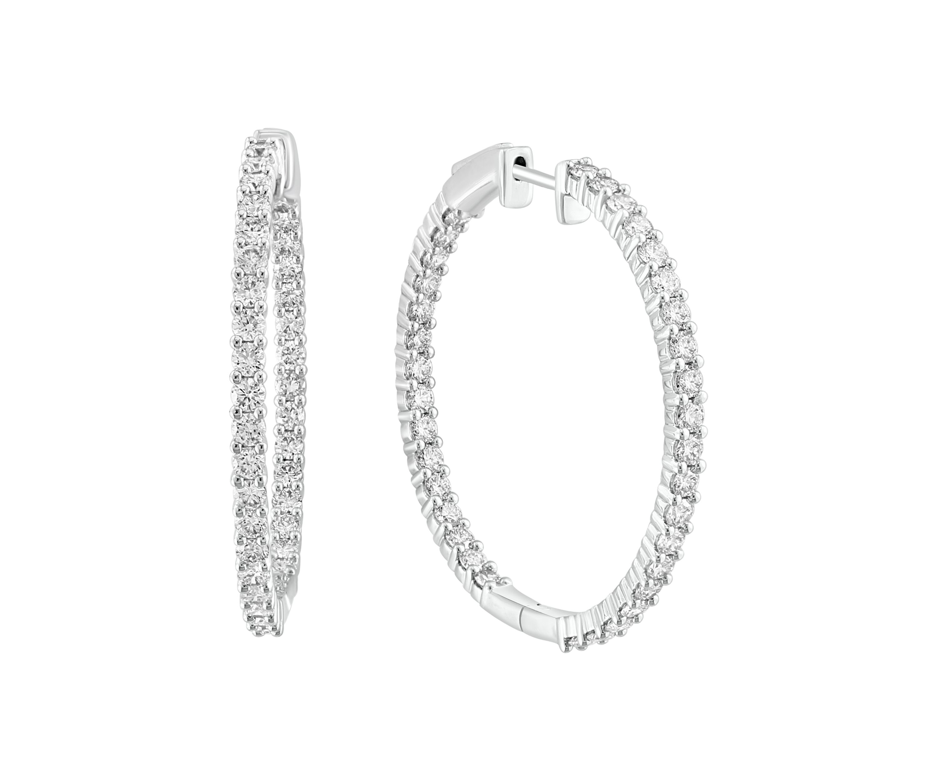 3/8 ct. t.w. Diamond Miracle Hoop Earrings in Sterling Silver