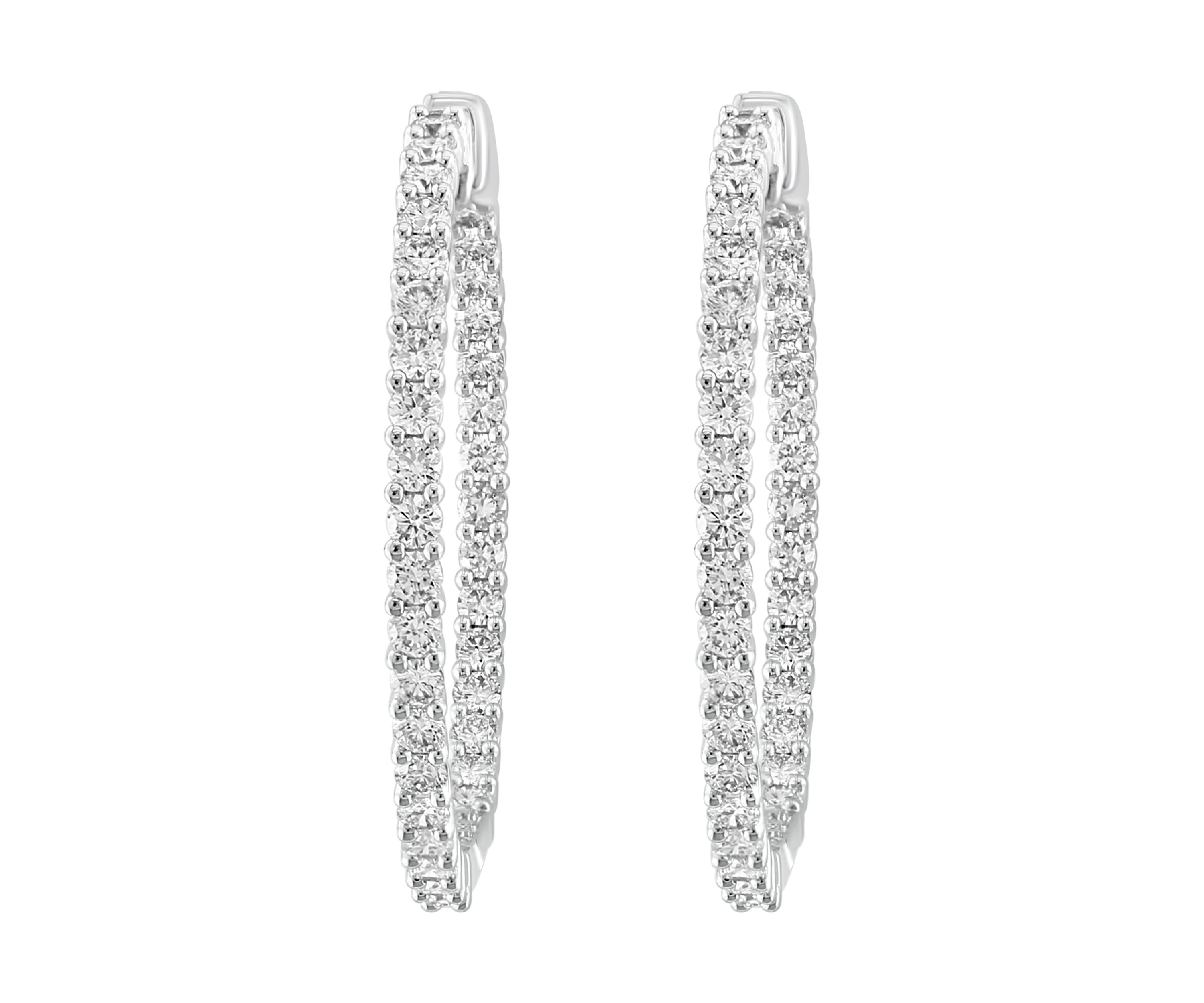 3/8 ct. t.w. Diamond Miracle Hoop Earrings in Sterling Silver