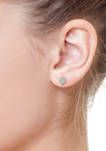 1/4 ct. t.w. Diamond Heart Earrings in Sterling Silver 