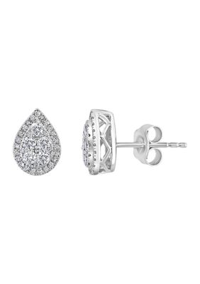 Effy 1/2 Ct. T.w. Diamond Earrings In Sterling Silver