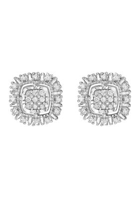 Effy 1/5 Ct. T.w. Diamond Earrings In Sterling Silver