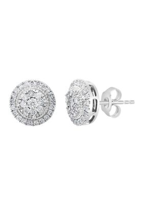 Effy 1/2 Ct. T.w. Diamond Stud Earrings In Sterling Silver