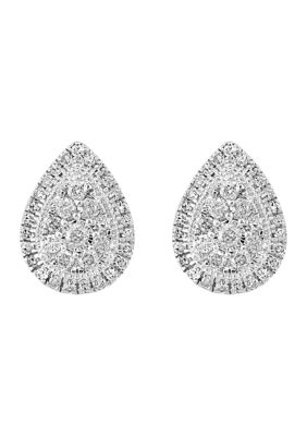 Effy 1/2 Ct. T.w. Diamond Earrings In Sterling Silver