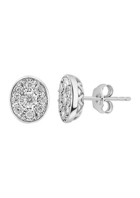Effy 1/4 Ct. T.w. Diamond Earrings In Sterling Silver