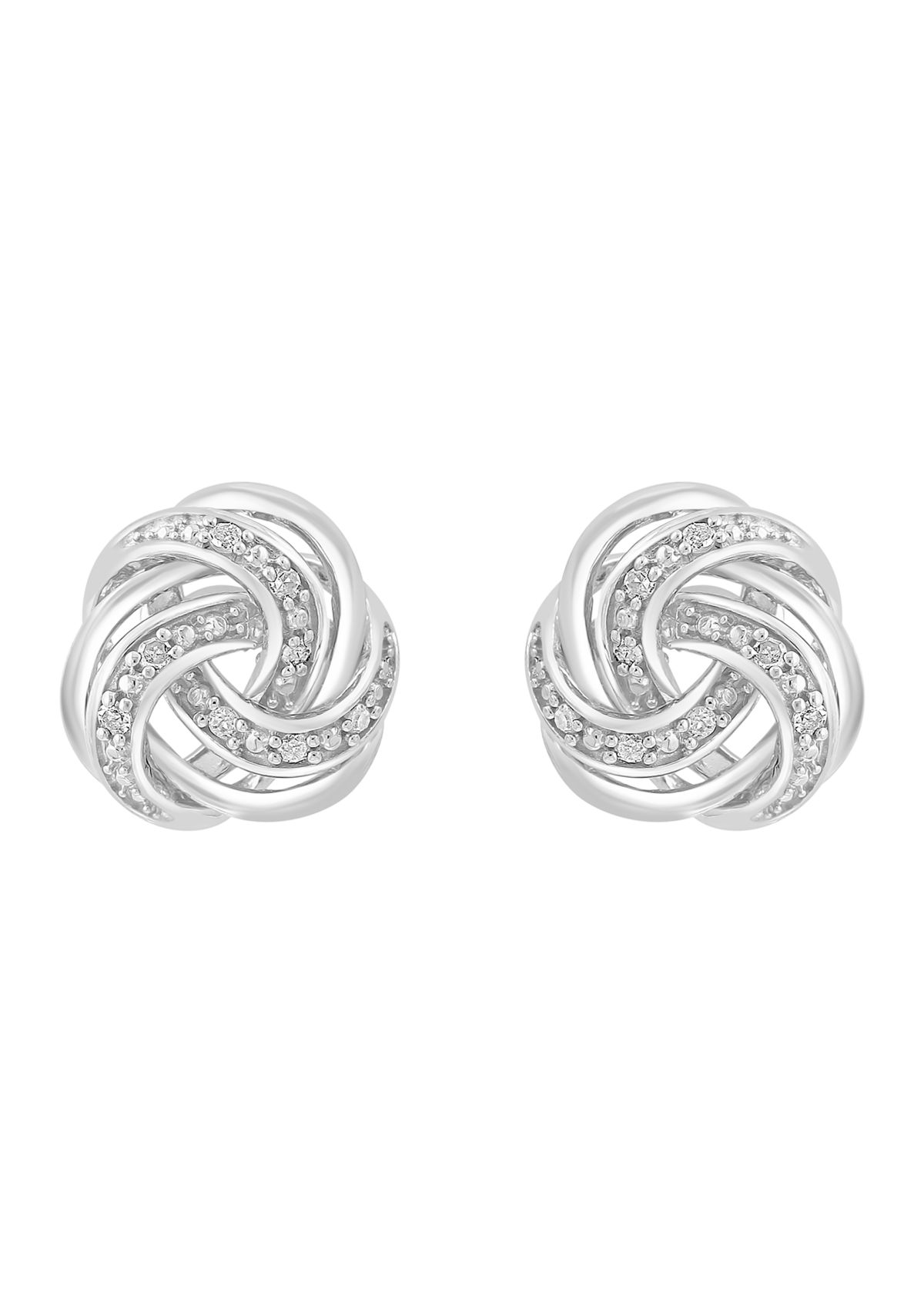 Miracle Set Diamond Knot Earrings