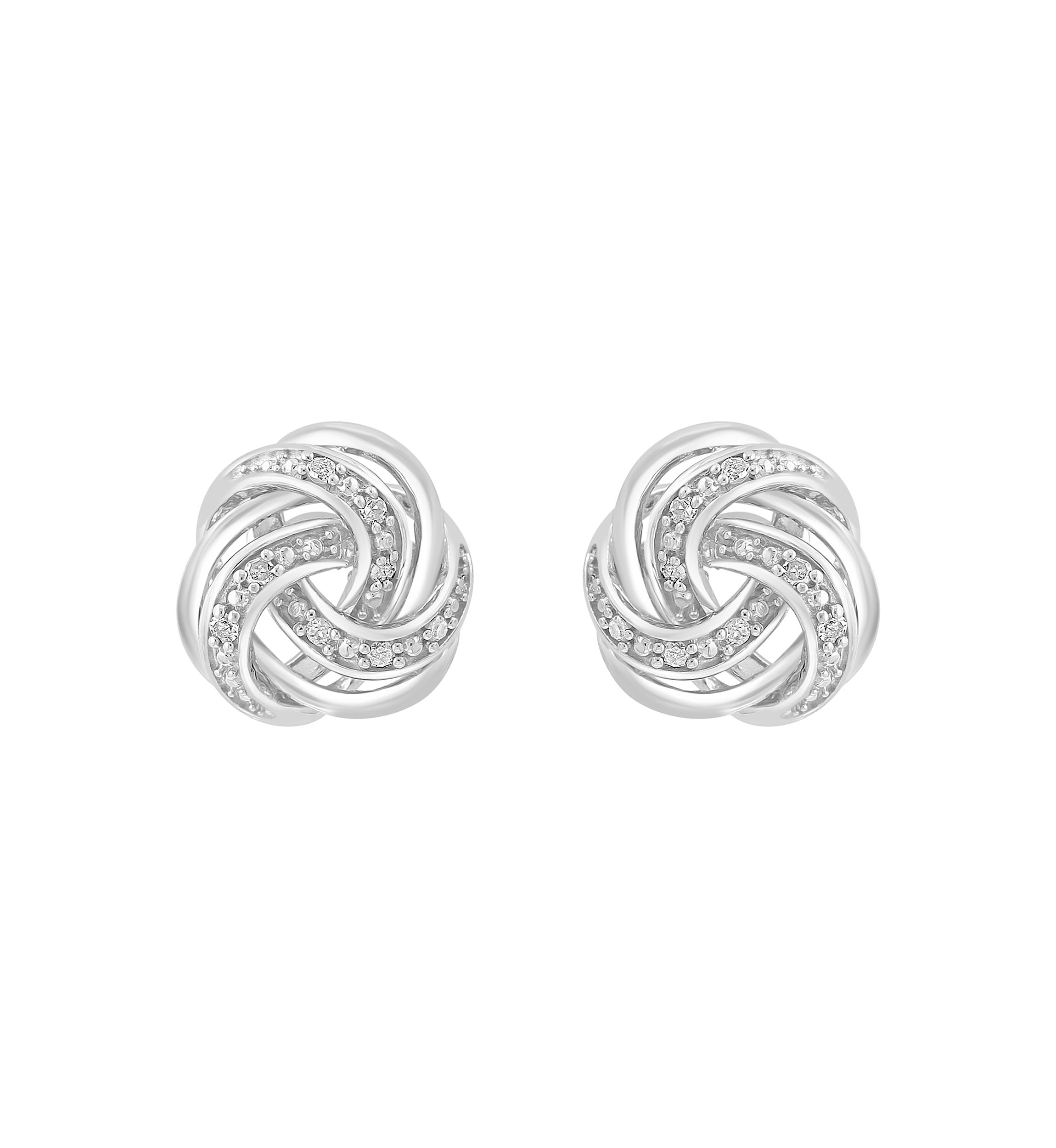 Miracle Set Diamond Knot Earrings
