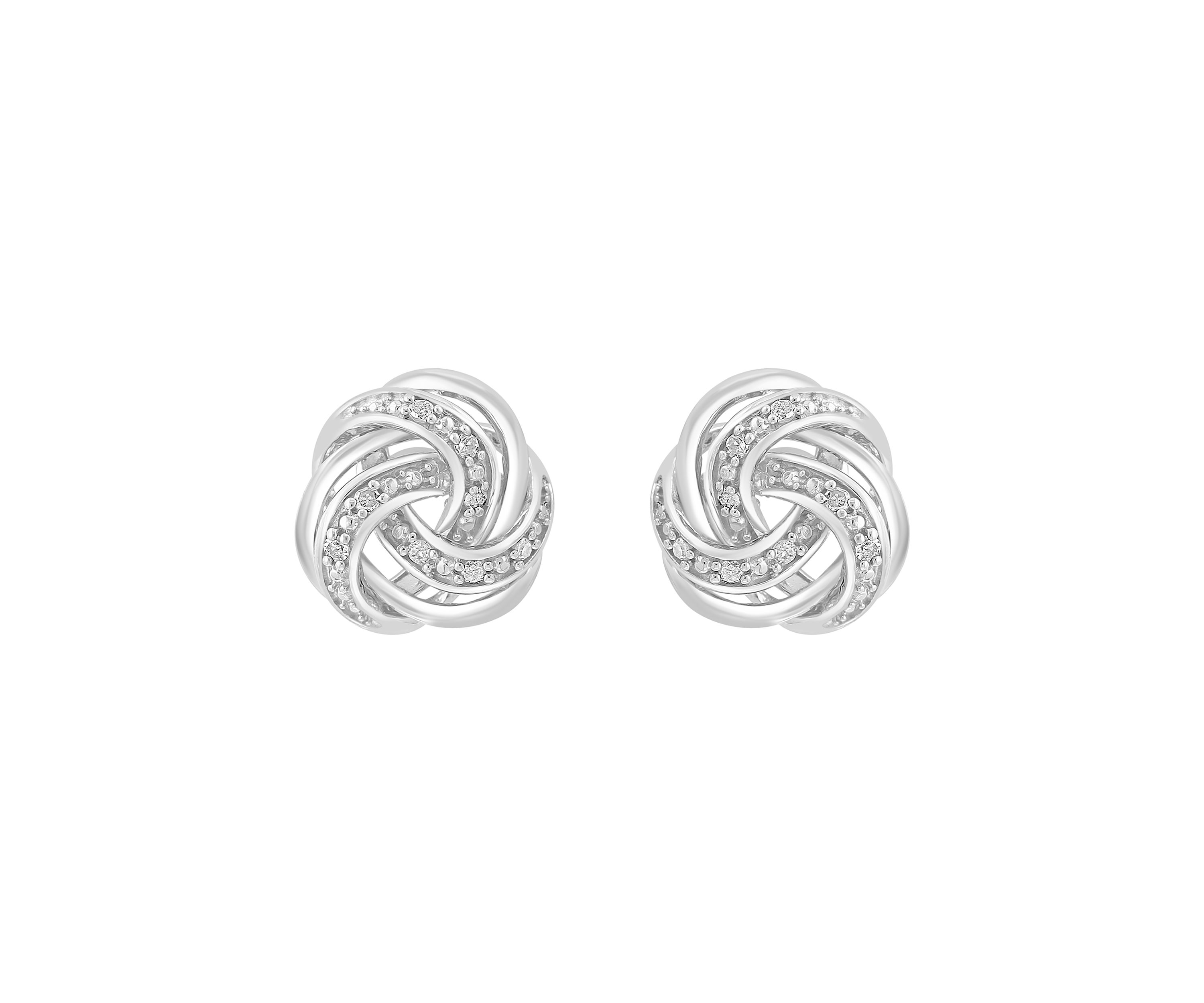 Miracle Set Diamond Knot Earrings