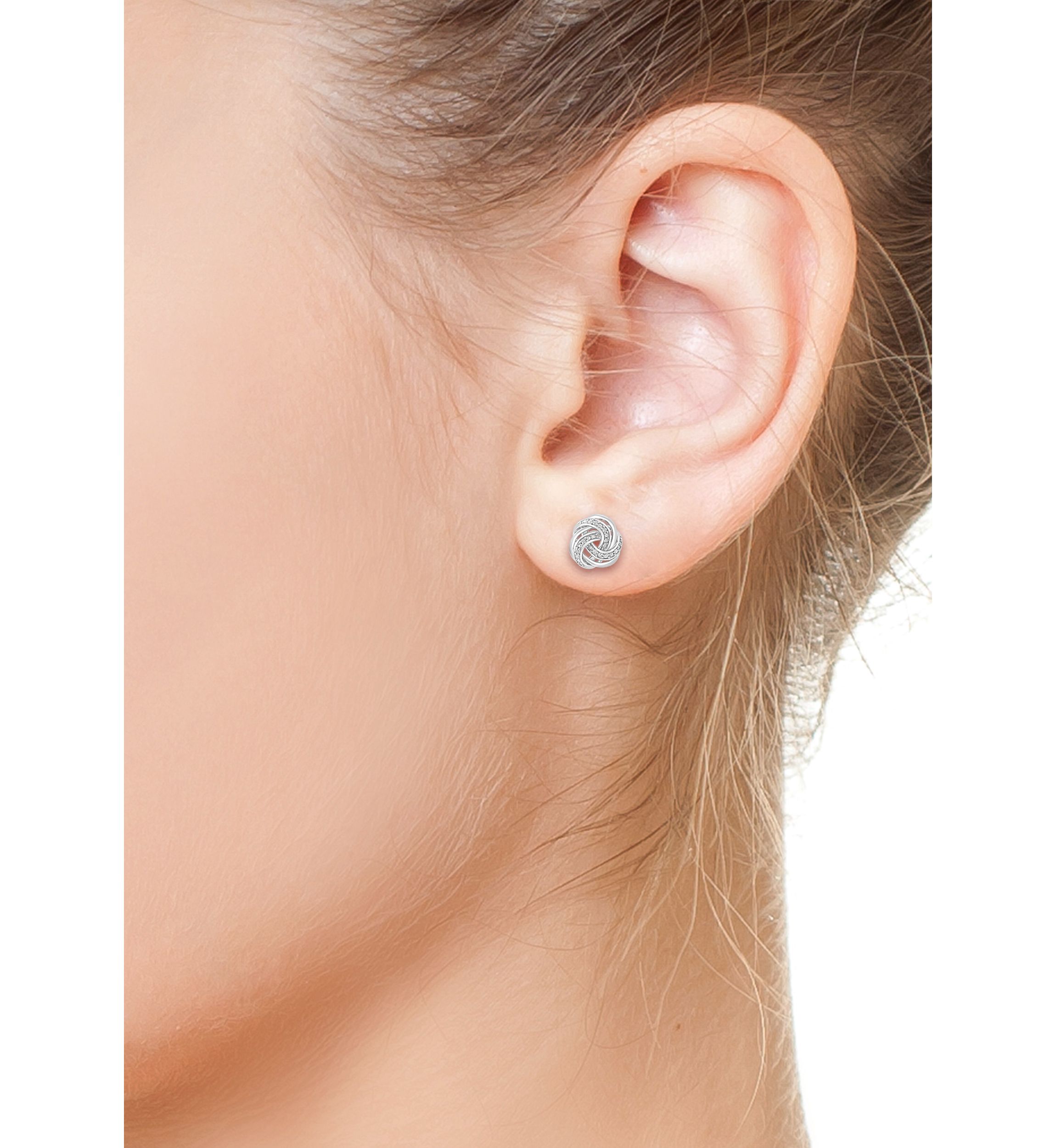 Miracle Set Diamond Knot Earrings