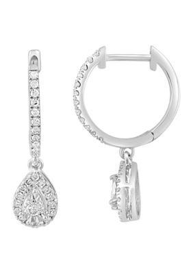 Effy 1/4 ct. t.w. Diamond Drop Earrings in Sterling Silver -  0191120878010