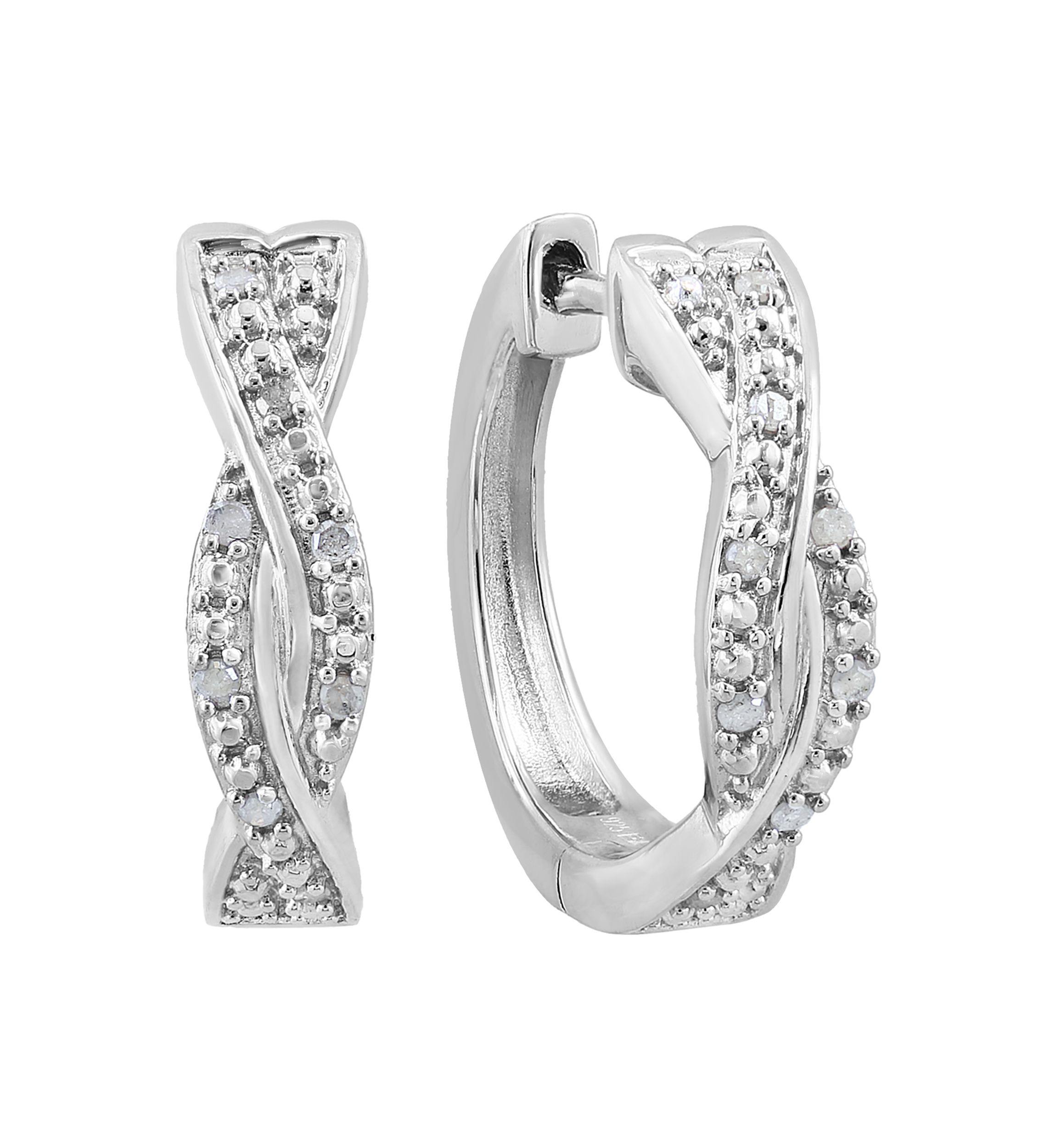 1/10 ct. t.w. Diamond Hoop Earrings 