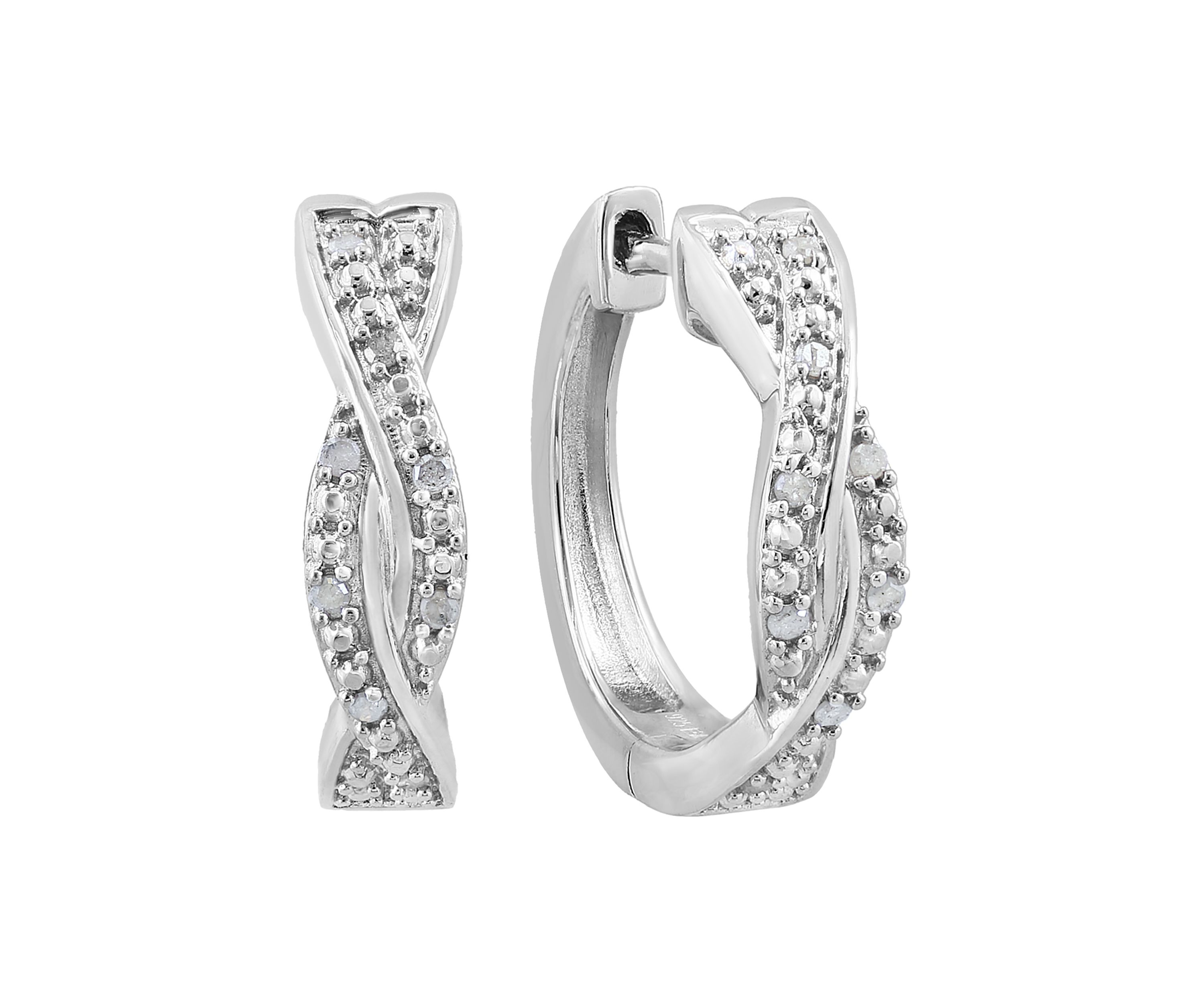 1/10 ct. t.w. Diamond Hoop Earrings 