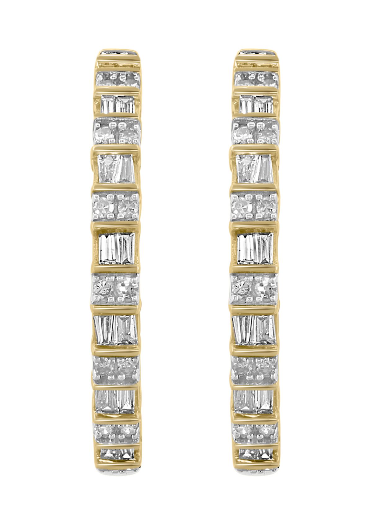  14K Yellow Gold Diamond Earrings
