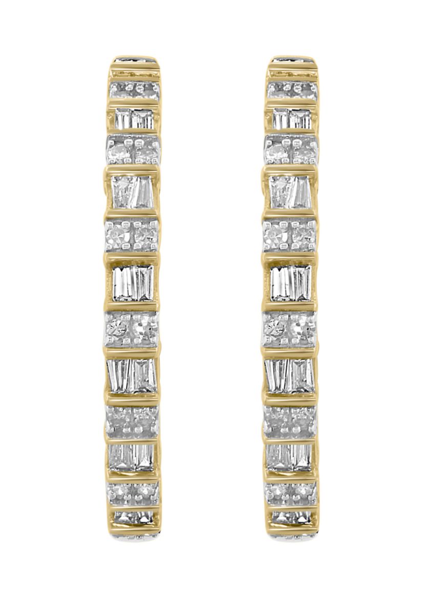  14K Yellow Gold Diamond Earrings
