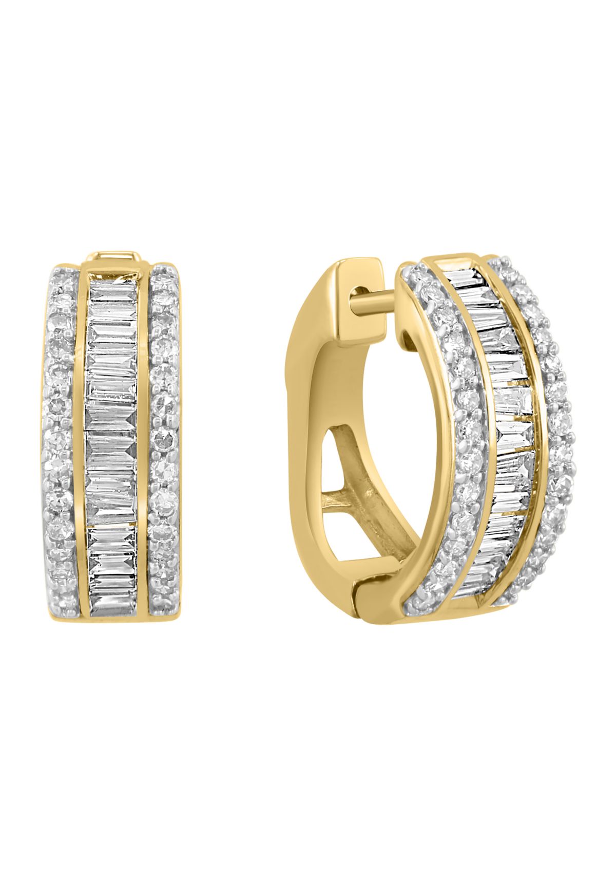14K Yellow Gold Diamond Earrings