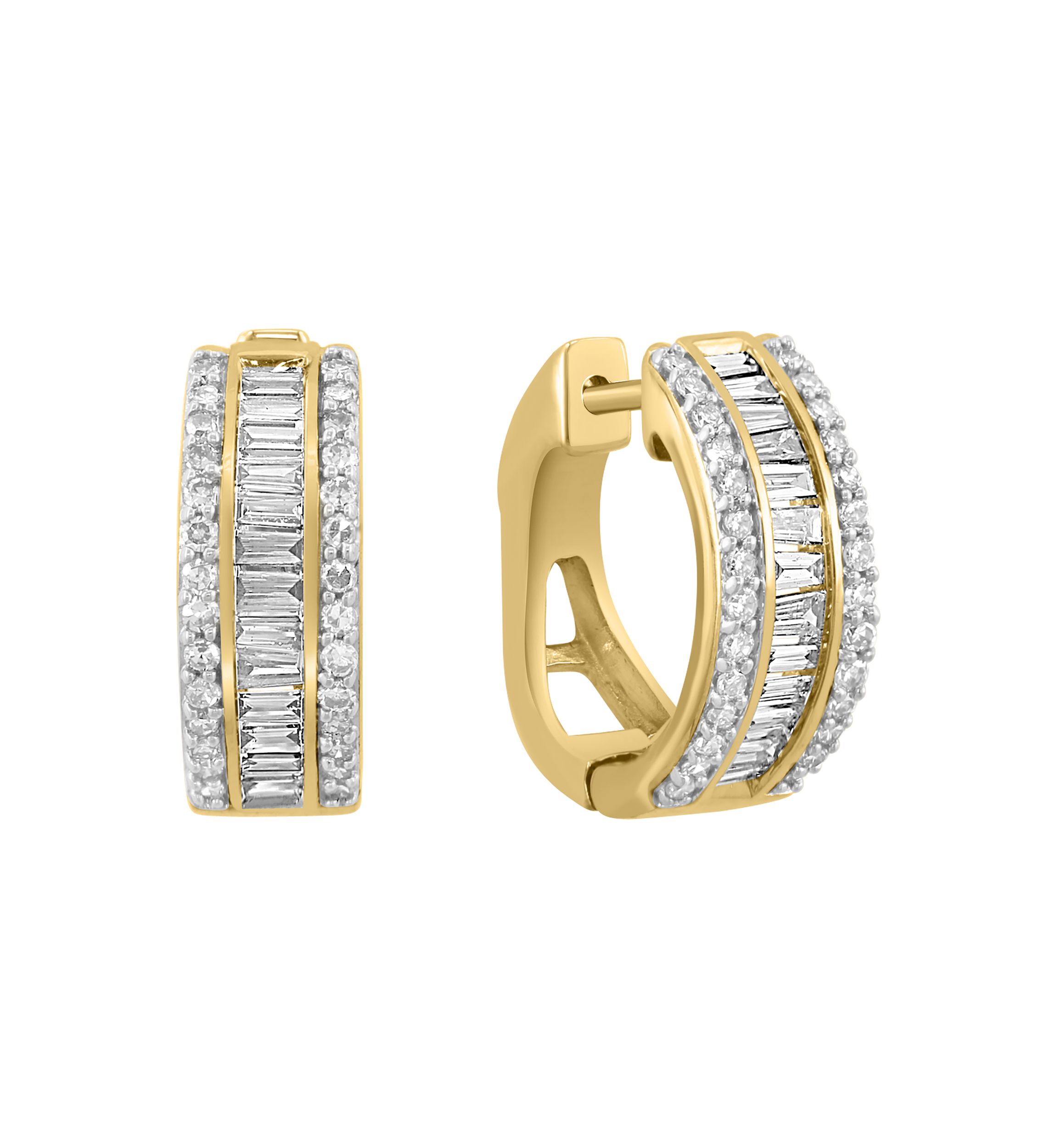 14K Yellow Gold Diamond Earrings