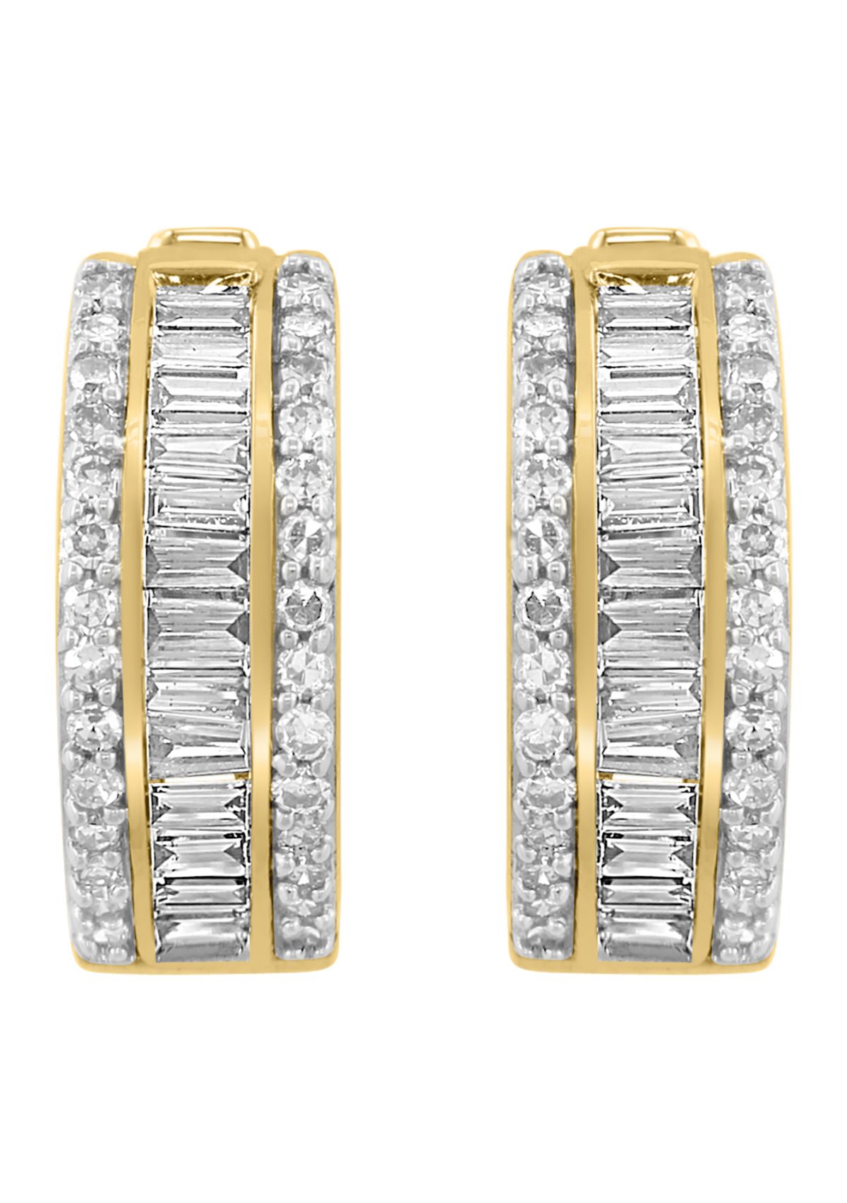 14K Yellow Gold Diamond Earrings