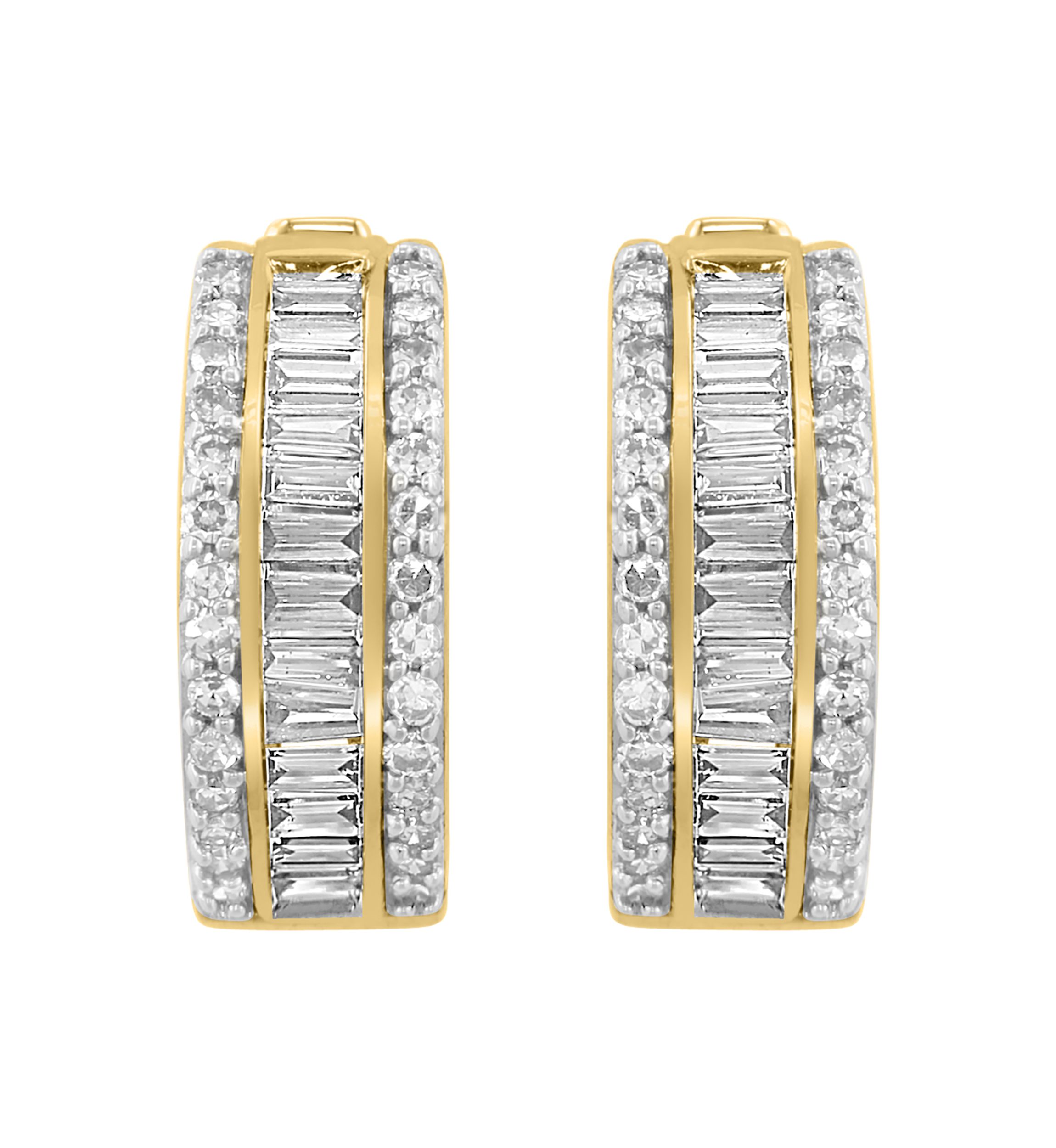 14K Yellow Gold Diamond Earrings