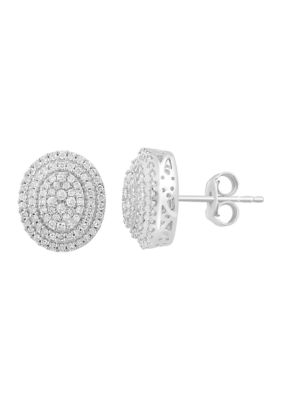 Effy Sterling Silver Diamond Earrings