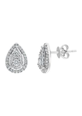 Effy 5/8 Ct. T.w. Diamond Earrings In 14K White Gold