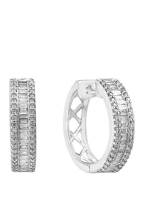 Effy® 1/2 ct. t.w. Baguette and Round Diamond