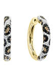 1.23 ct. t.w. Multi Diamond Hoop Earrings in 14K Yellow Gold 