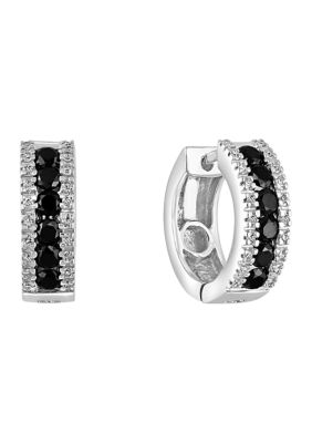 Effy 7/8 ct. t.w. Diamond Hoop Earrings in 14k White Gold -  0607649906931