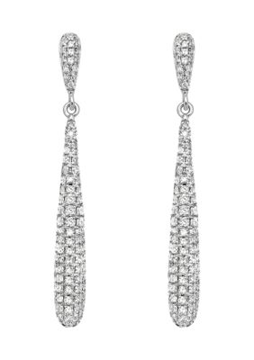Effy 3/4 Ct. T.w. Diamond Drop Earrings In 14K White Gold