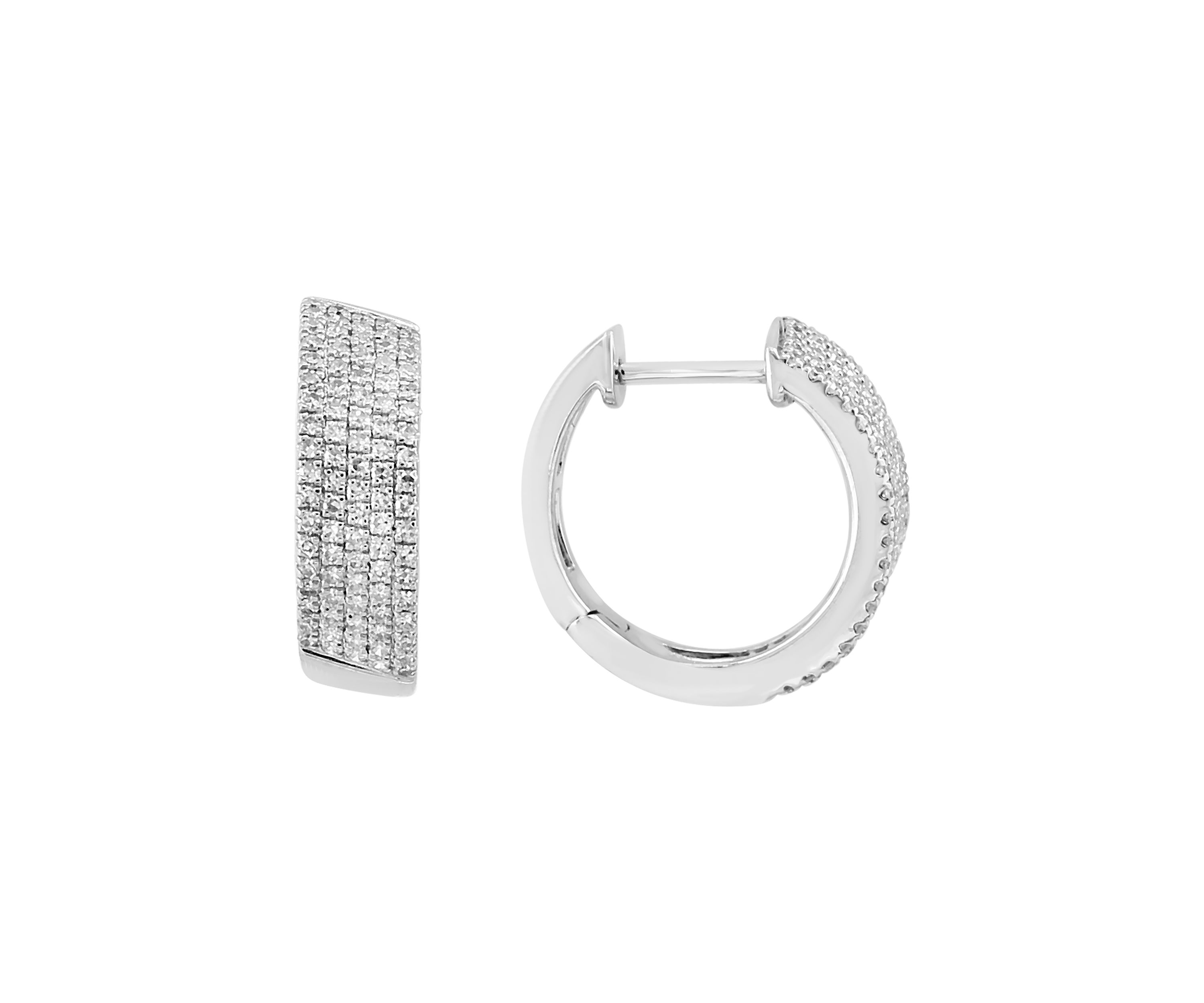 Sterling Silver Diamond Earrings