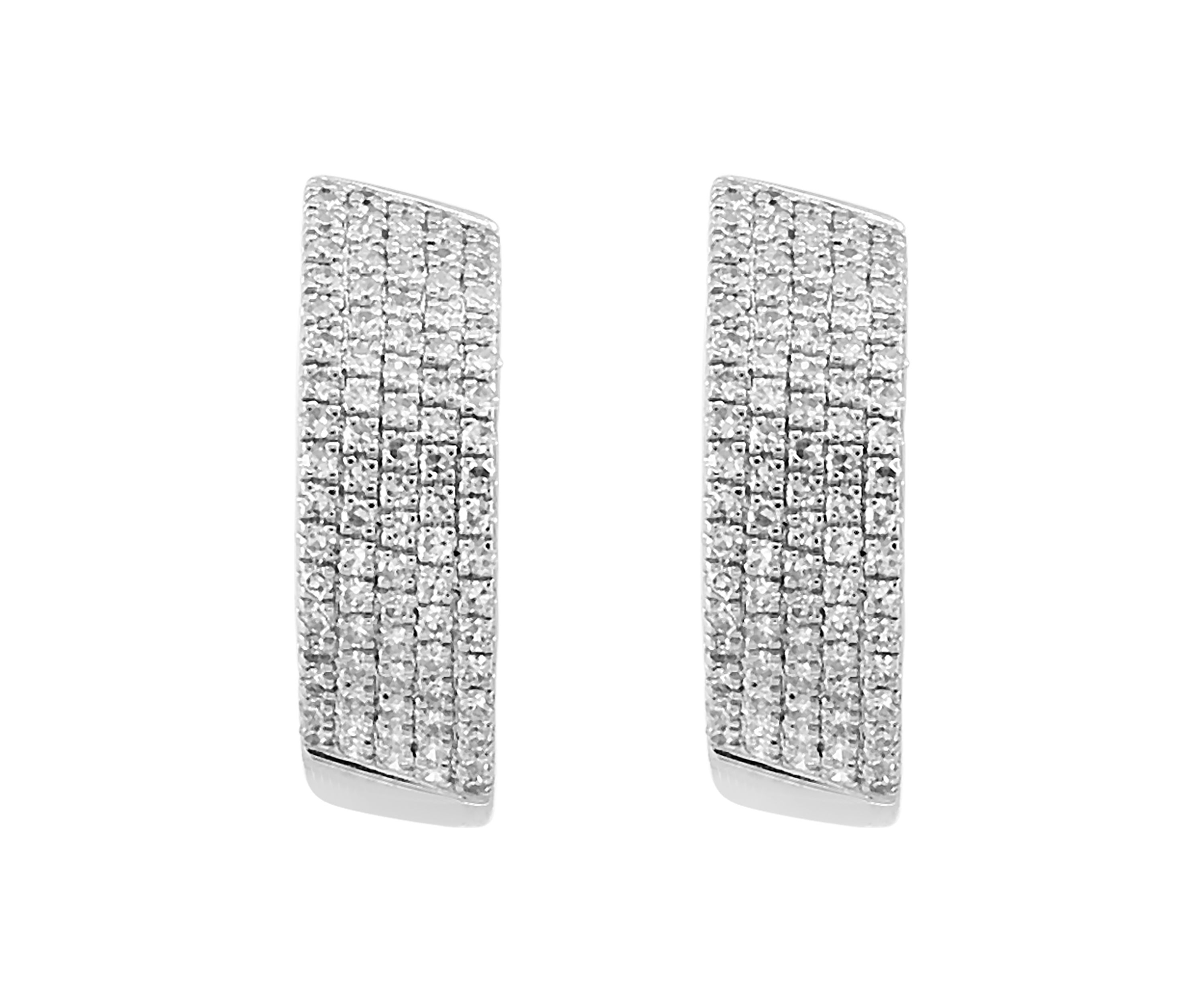 Sterling Silver Diamond Earrings