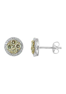 Effy 1.08 ct. t.w. Diamond Earrings 14k Two-Tone Metal, Gold