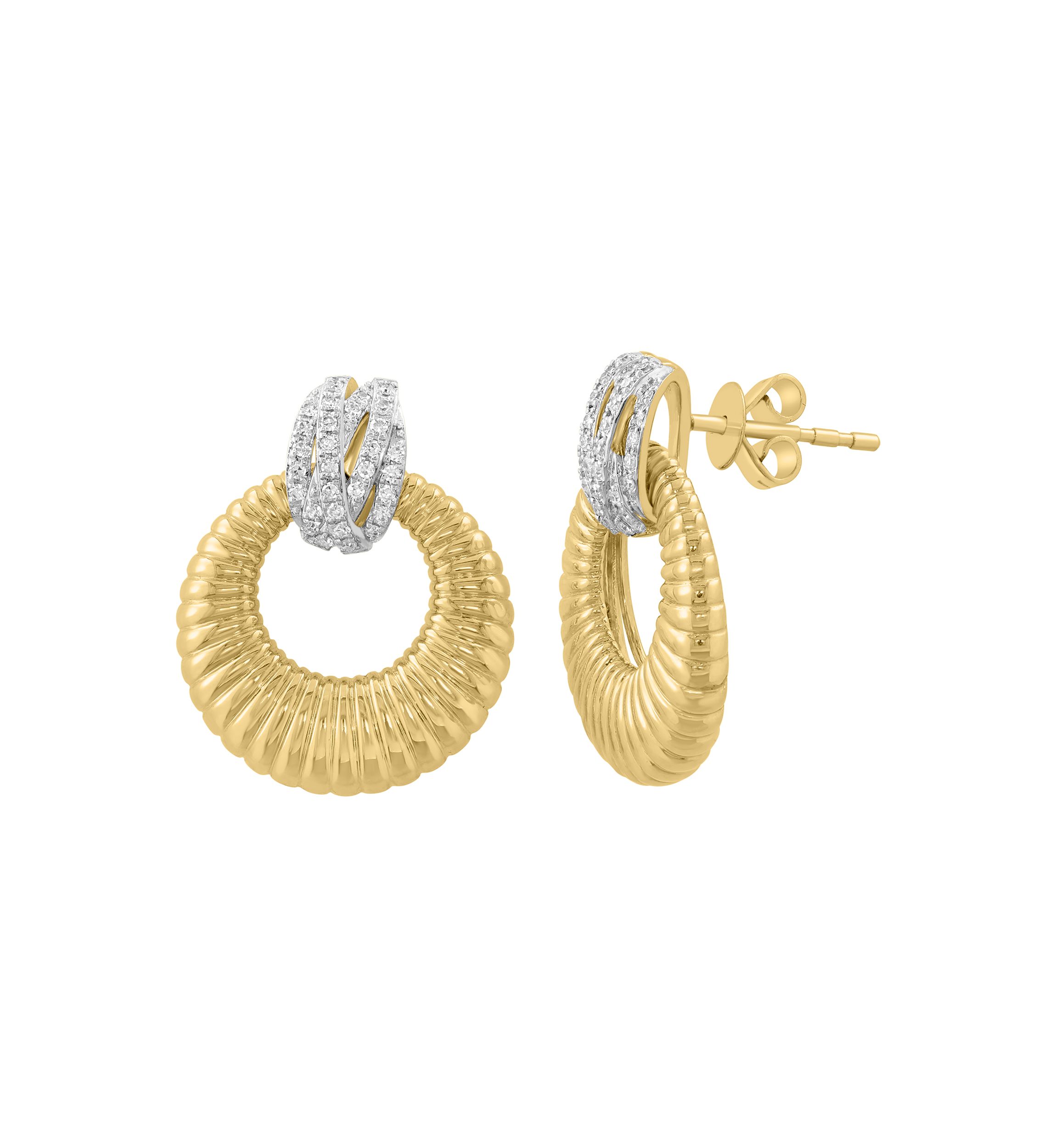 1/5 ct. t.w. Diamond Earrings in 14K Yellow Gold