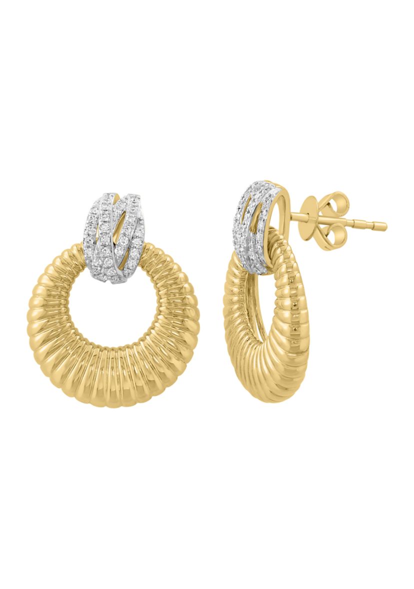 1/5 ct. t.w. Diamond Earrings in 14K Yellow Gold