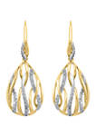 1/3 ct. t.w. Diamond Drop Earrings in 14K Two-Tone Gold 