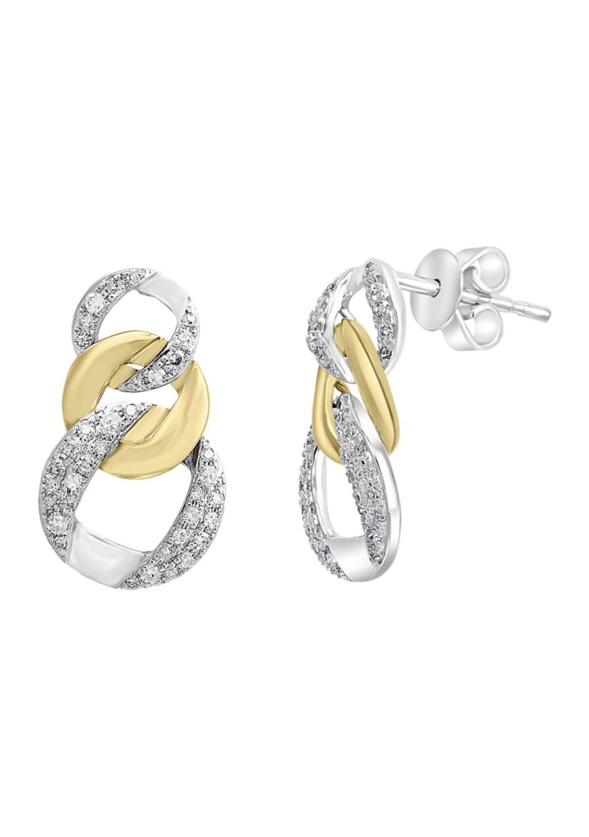 1/3 ct. t.w. Diamond Earrings in 14K Two Tone Gold 