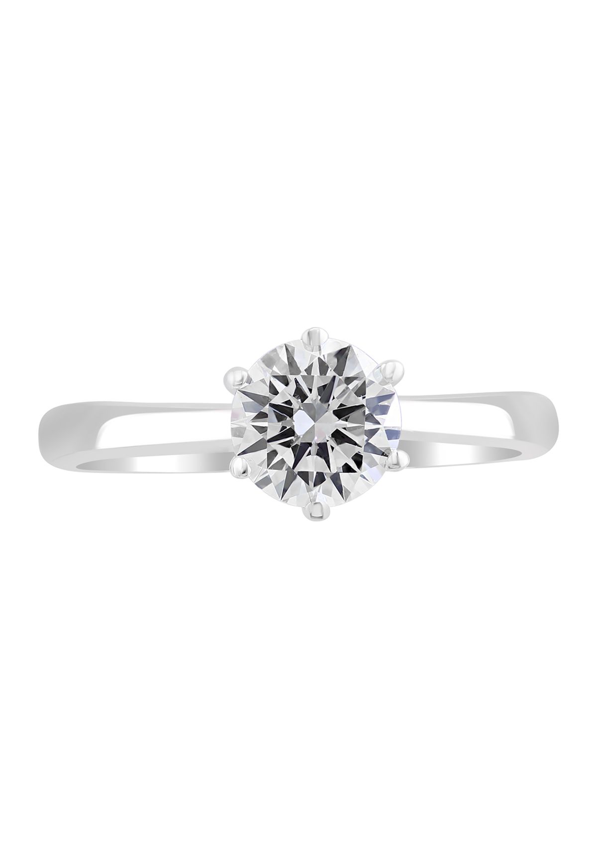 Lab Created 14K White Gold Lab Grown Diamond Ring (With 1 ct. t.w. Center Size) 