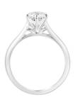 Lab Created 14K White Gold Lab Grown Diamond Ring (With 1 ct. t.w. Center Size) 