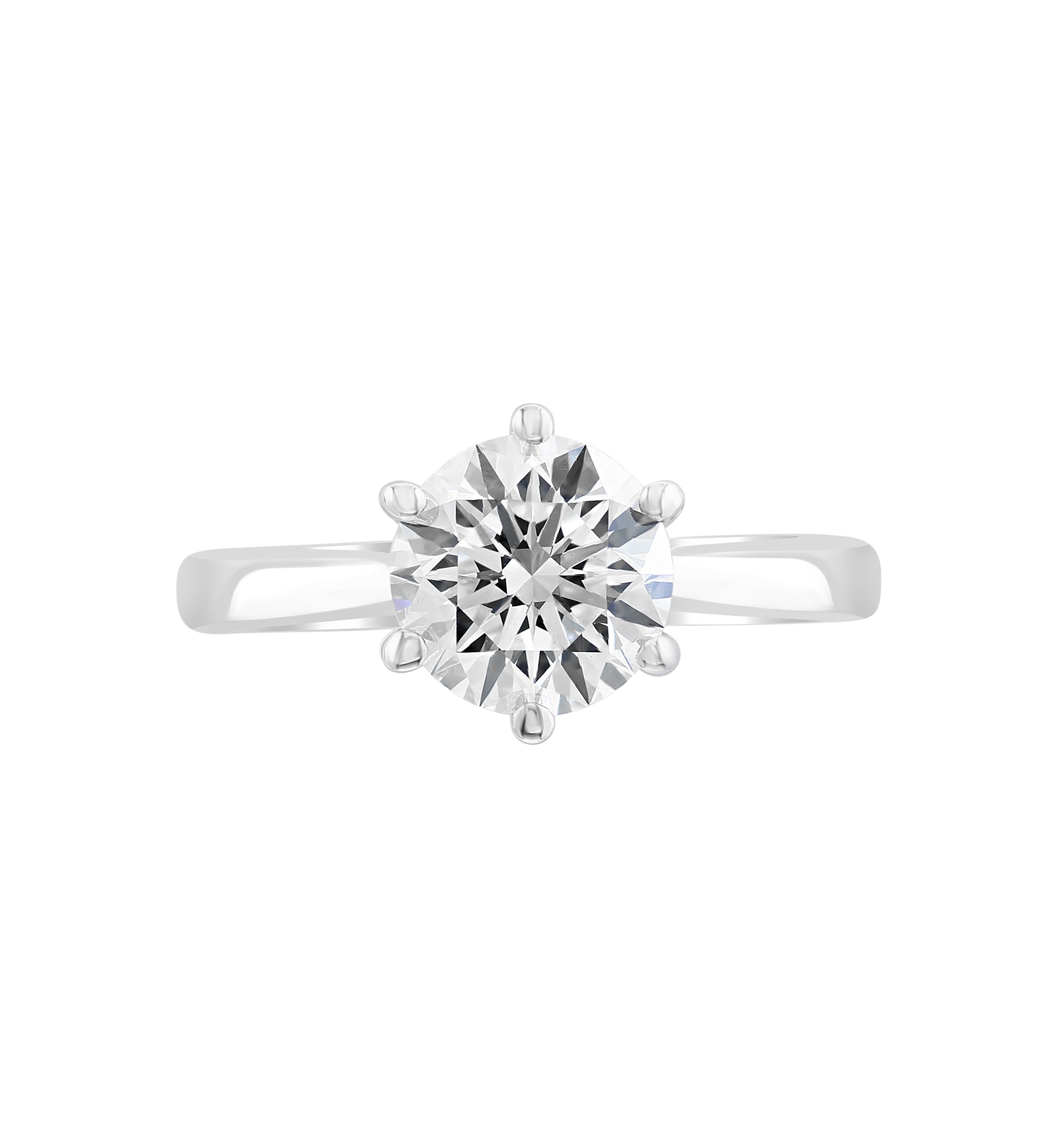 Lab Created 14K White Gold Lab Grown Diamond Ring 