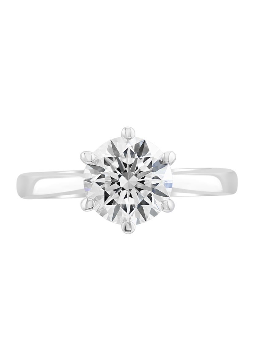 Lab Created 14K White Gold Lab Grown Diamond Ring 