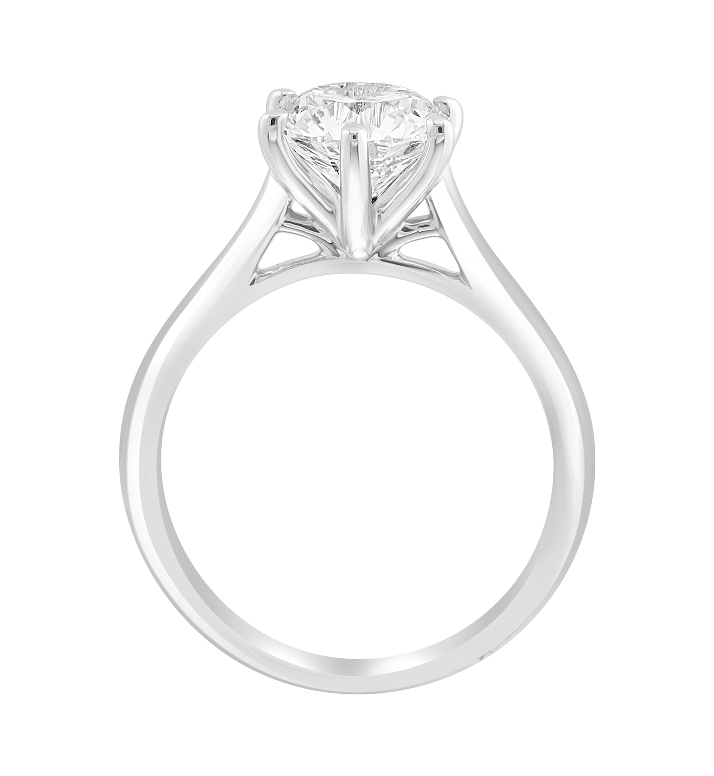 Lab Created 14K White Gold Lab Grown Diamond Ring 
