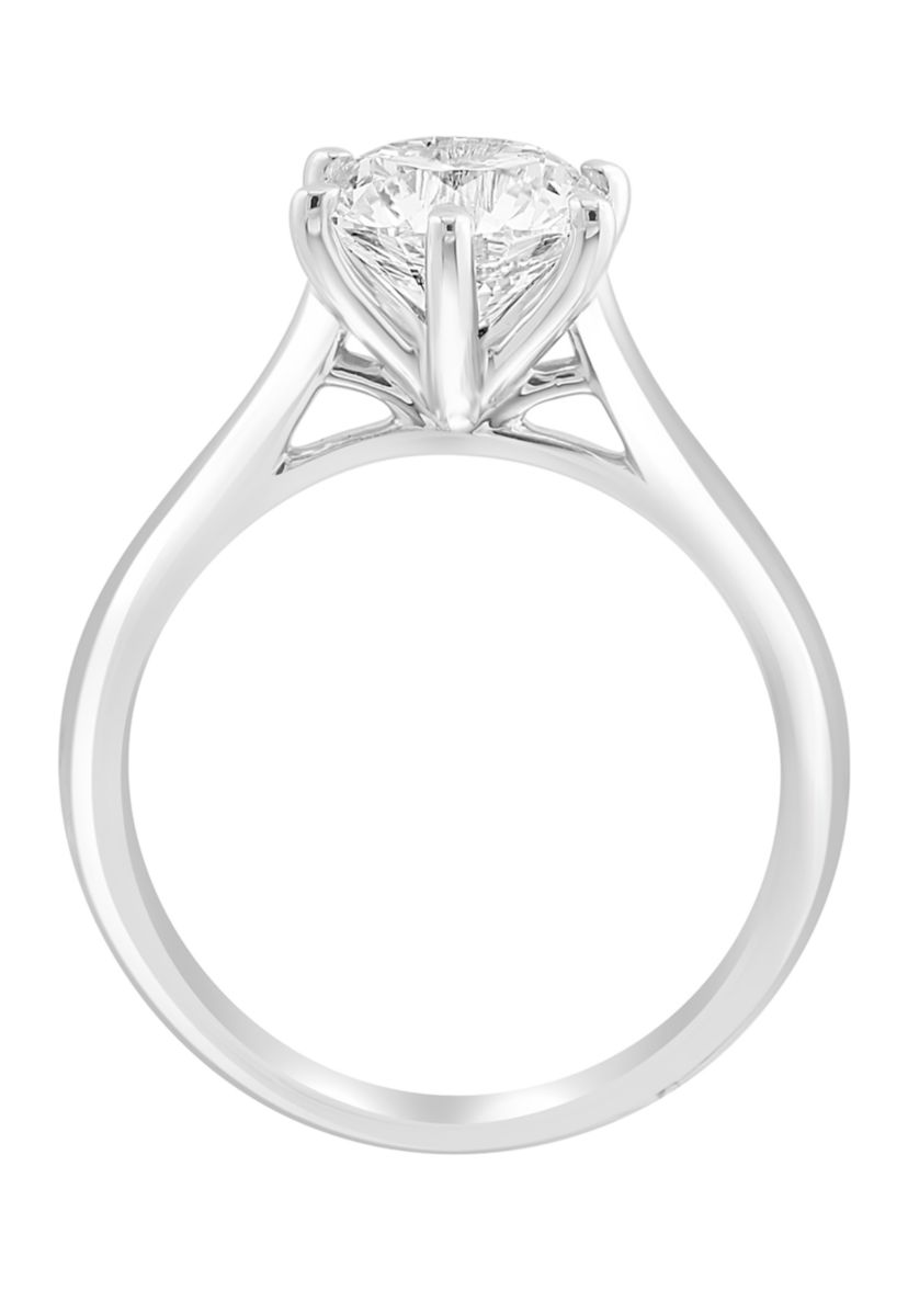 Lab Created 14K White Gold Lab Grown Diamond Ring 