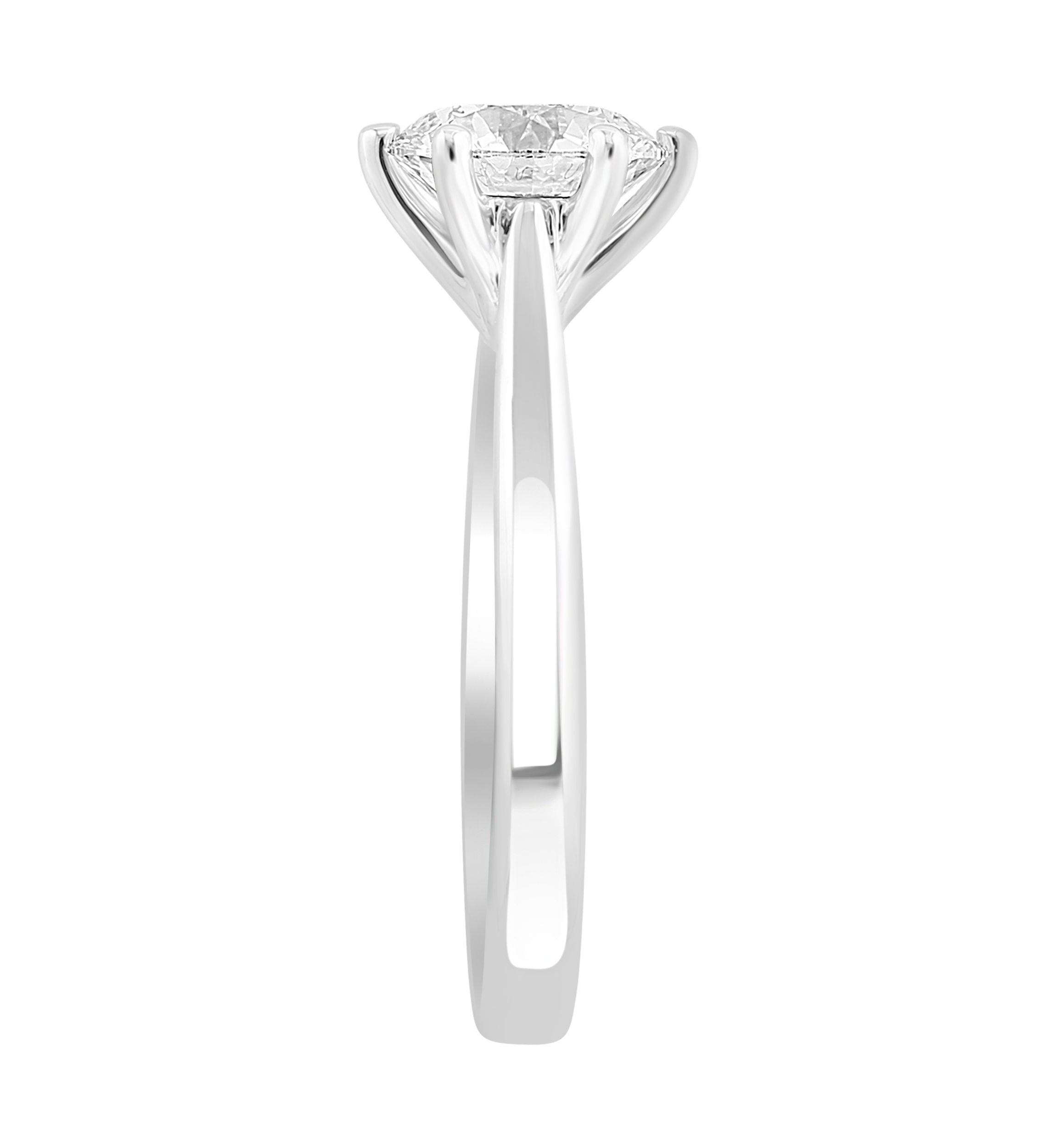 Lab Created 14K White Gold Lab Grown Diamond Ring 