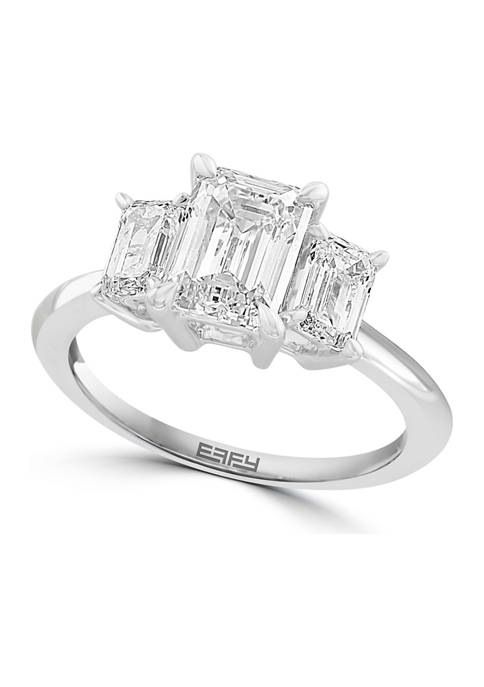 Effy® 14K White Gold Lab-Created Diamond Ring