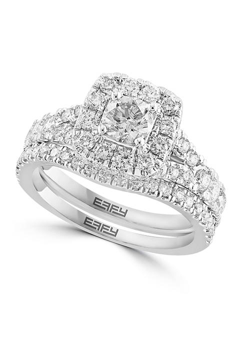 Effy® 14K White Gold Lab Grown Diamond Ring