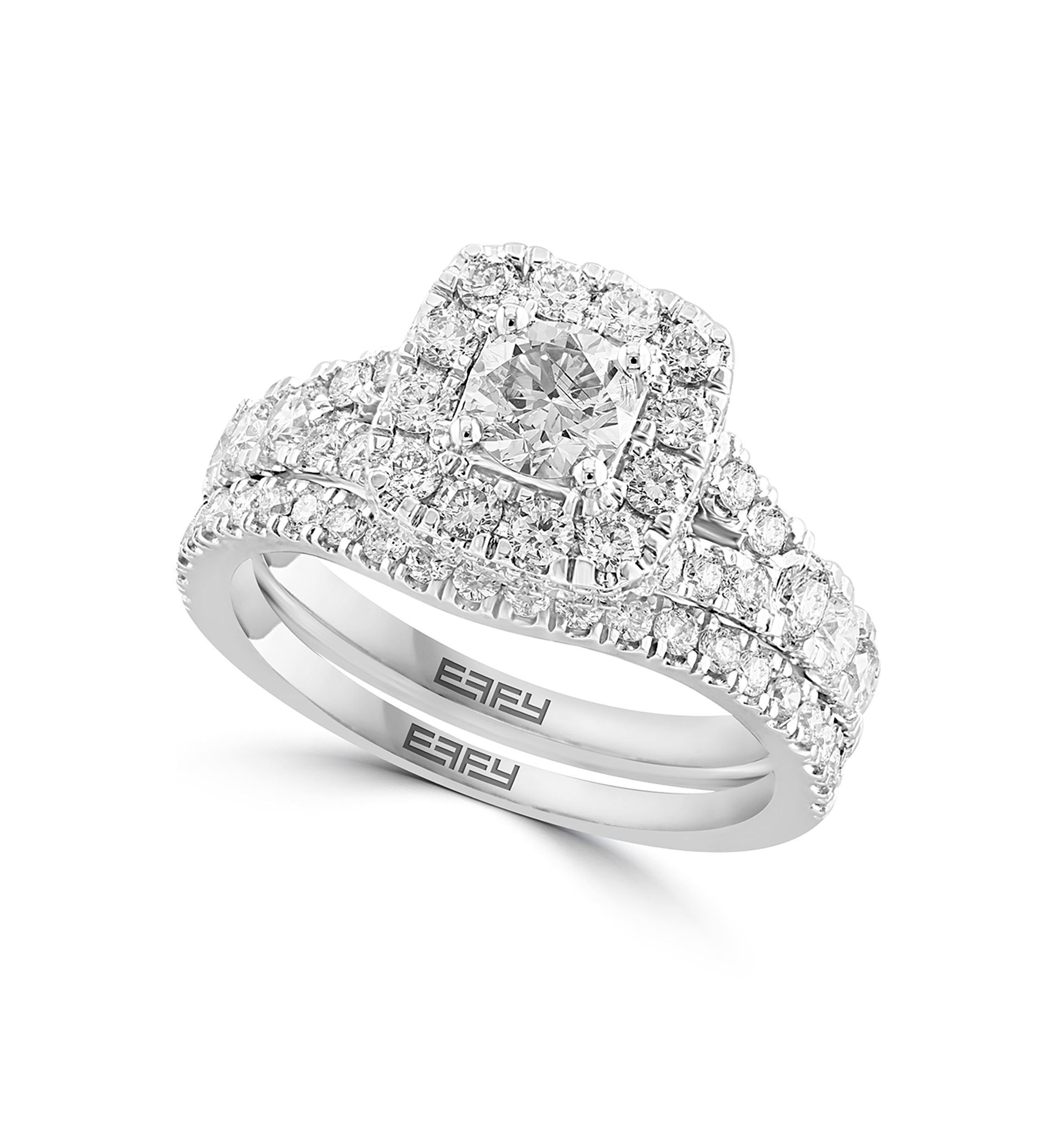  14K White Gold Lab Grown Diamond Ring (With  1/2 ct. t.w. Center Size) 