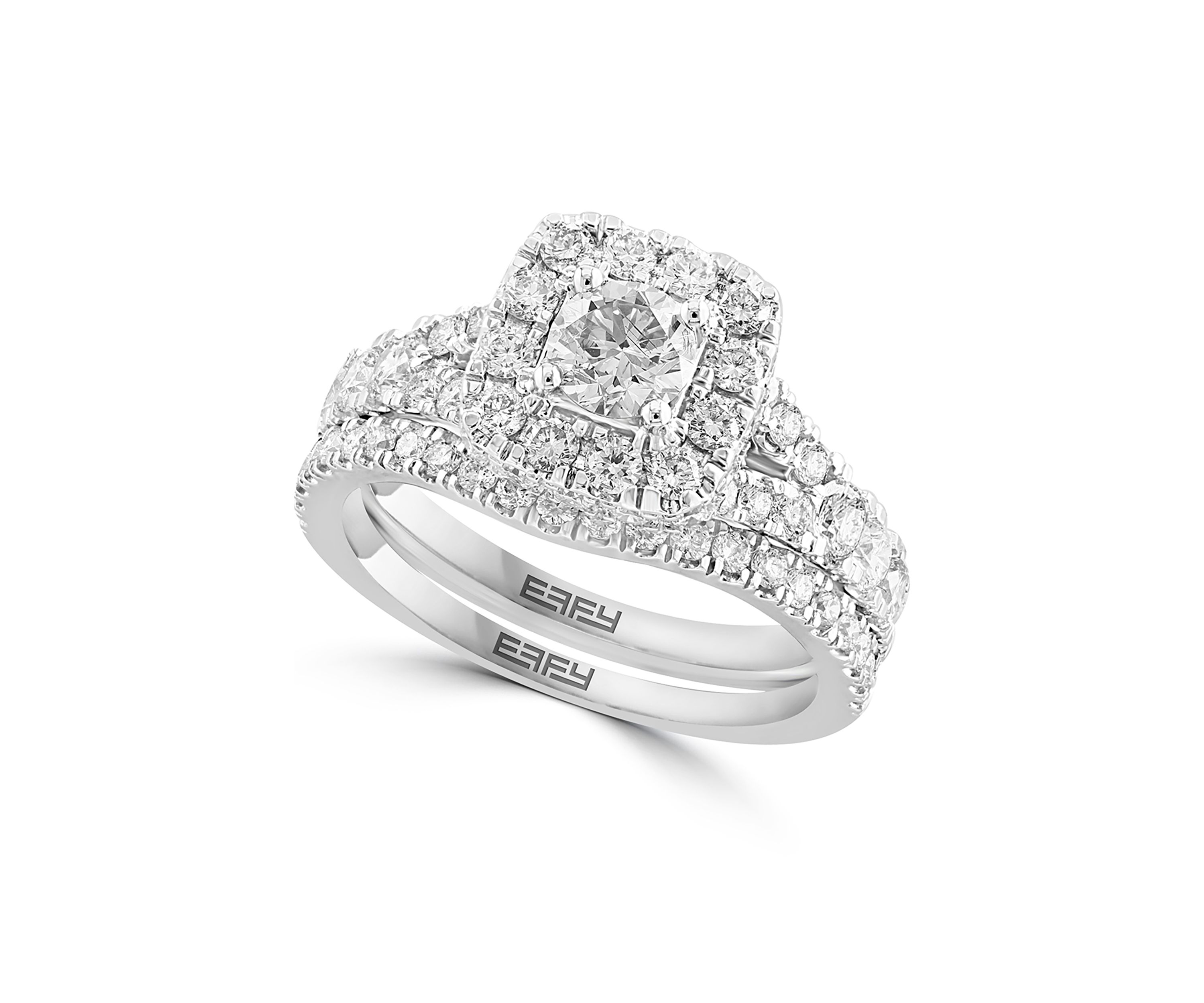  14K White Gold Lab Grown Diamond Ring (With  1/2 ct. t.w. Center Size) 