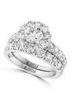  14K White Gold Lab Grown Diamond Ring (With 3/4 ct. t.w. Center Size) 